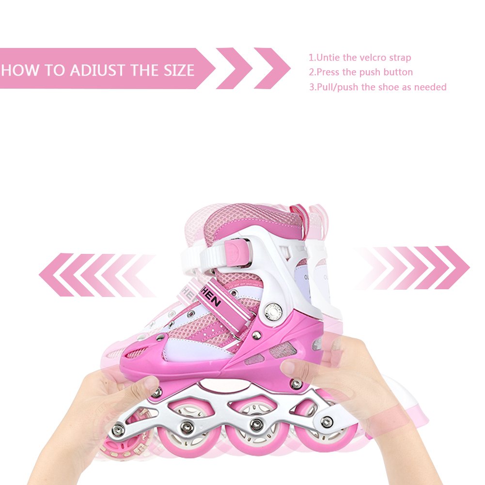 Roller en Ligne, Patin à roulettes, 3en 1 Singer réglables, modifiable Rollers Enfant Patins à Glace réglables 3 en 1 pour Fille et garçon et Femme Rollers en Ligne