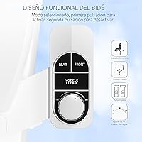 Vista 2 de SAMODRA - Bidé no eléctrico, con boquilla doble autolimpiable (lavado frontal y trasero), accesorio para inodoro con bidé de agua dulce, presión