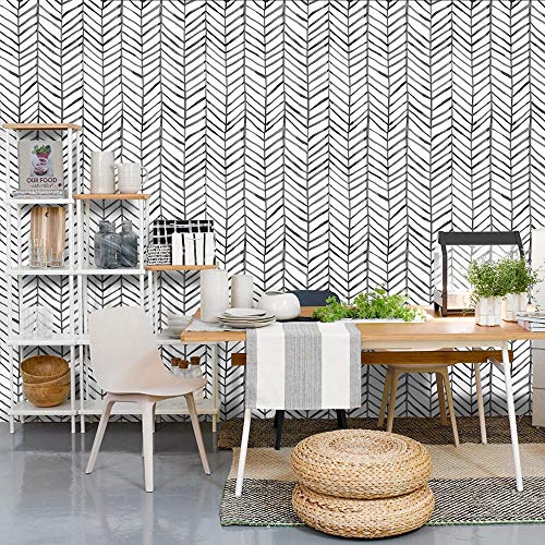 Papier peint rayures modernes blanc auto-adhésif 6mx45cm - 7