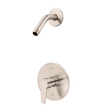 Pfister Pfirst Modern R89-060K 1-Handle Shower, Trim Only Less Showerhead, in Brushed Nickel