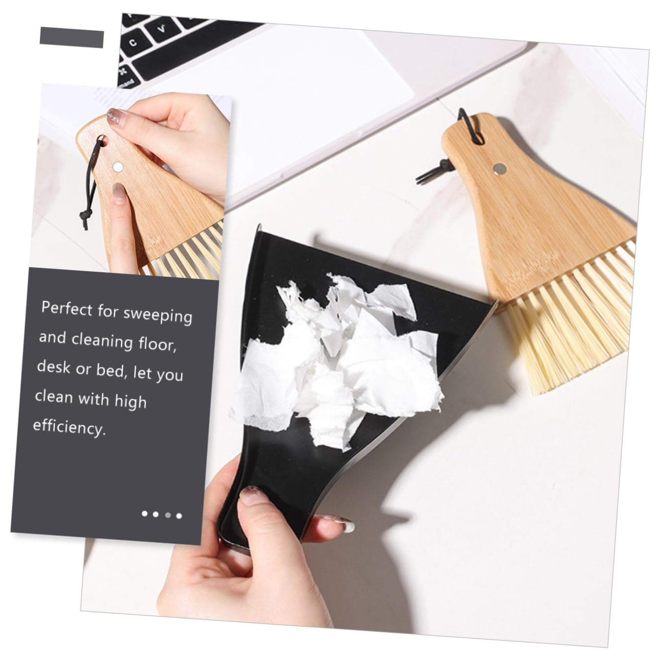 KOMBIUDA 1 Set Desktop Broom Compact Dustpan Cleaning Supply Keyboard Broom Portable Mini Dustpan Broom for Whisk Broom Hand Broom Handheld Broom Broom Cleaning Accessory The Pet