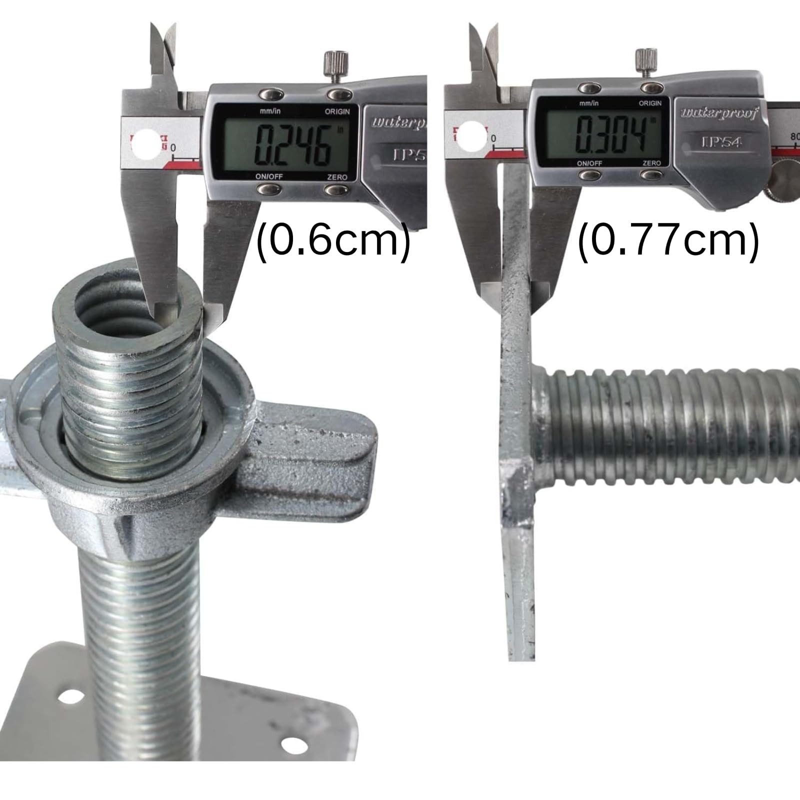 2 Stück 16.5-25.4cm pfostenstütze höhenverstellbar für Hub- und Stützbalken, Tragfähigkeit: 10.000 lb