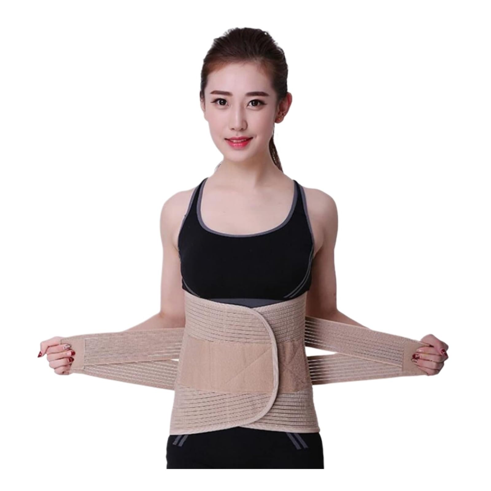 Faja Lumbar Corrector De Postura De Cintura Y Espalda con Soporte Lumbar Transpirable Y Faja Ancha Cinturón Apoyo Lumbar(M)