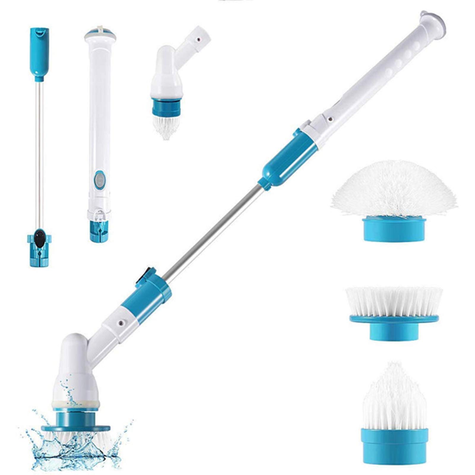 Brosse de nettoyage électrique sans fil avec manche télescopique réglable