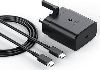 45W Super Fast Charger for Samsung Galaxy S23 Ultra, S23, S23 Plus, S22 Ultra, S22, S22+, S21 Ultra, S21, S21 FE, S20 Ultra, A54, A53, A33, A23, PD3.0 USB C Plug and 1.5M C to C Charging Cable 5A