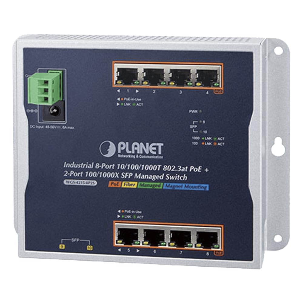 Amazon.com: WGS-4215-8P2S Industrial 8-Port 10/100/1000T 802.3at