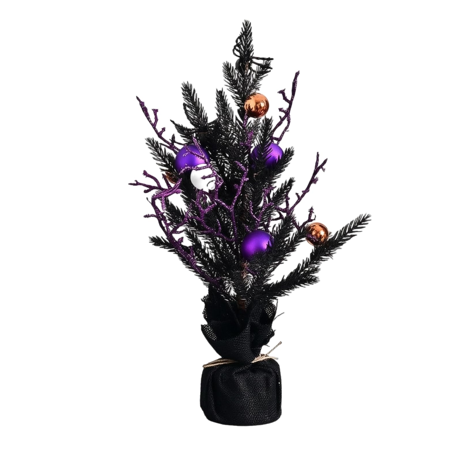 Corona de Halloween Corona Guirnalda Adorno Decoración con Texturas de Bayas Oscuras y Telarañas en Follaje Negro Adecuada para Recibidores Festivos, GH0139W