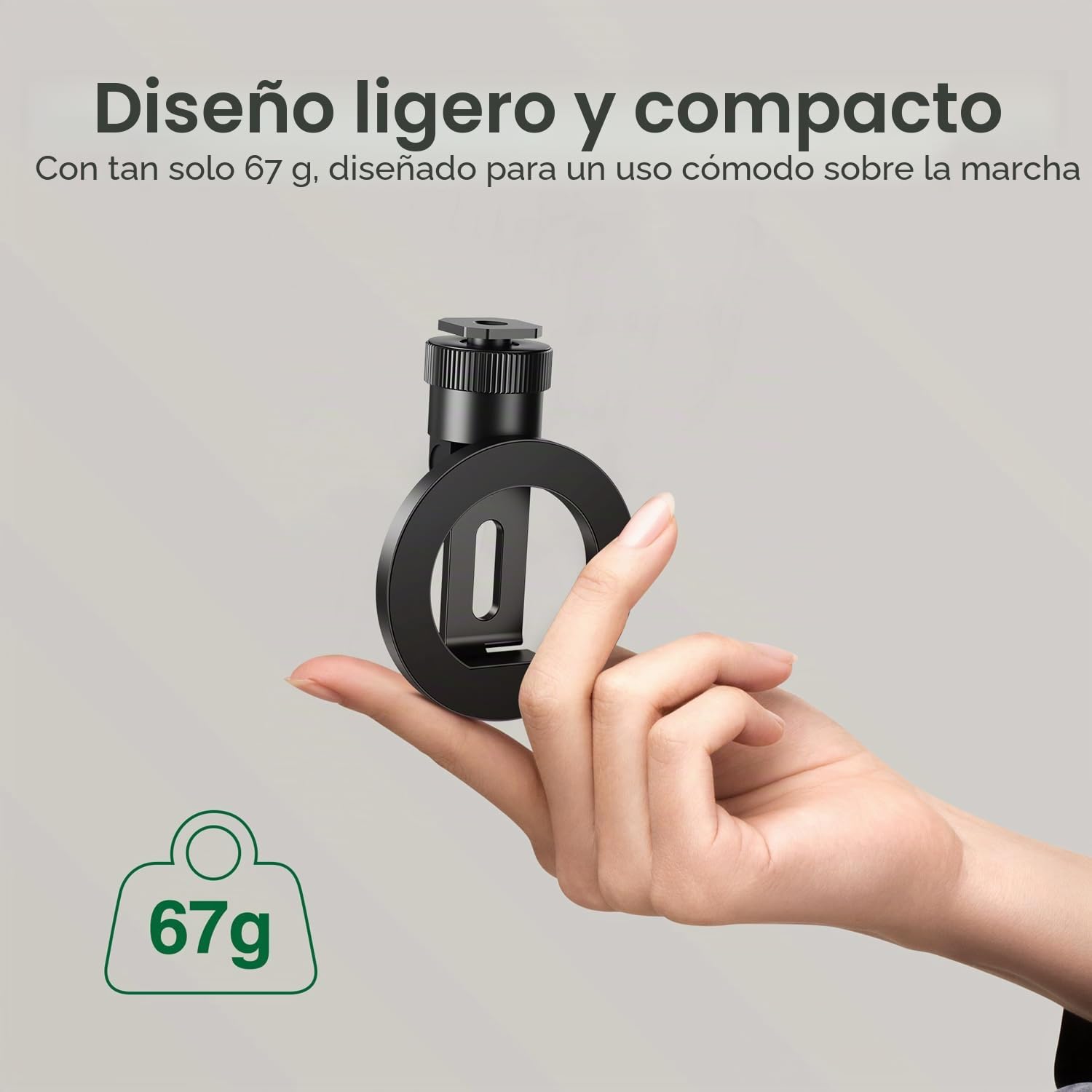 elitehood Soporte Móvil Trípode Magnético Adaptador- Base Giratoria 360°, Compatible MagSafe, Tornillo 1/4", Inclinación 180° para Cámaras/Trípodes/Luces Anulares