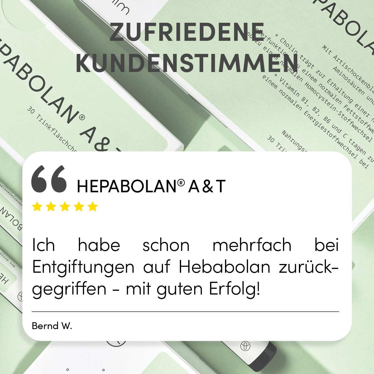 HEPABOLAN A&T - 30 Trinkfläschchen à 25ml - Für eine gesunde Leber - Mit Artischocke, Cholin, Lysin, Taurin, Arginin - Laborgeprüft, in Deutschland produziert