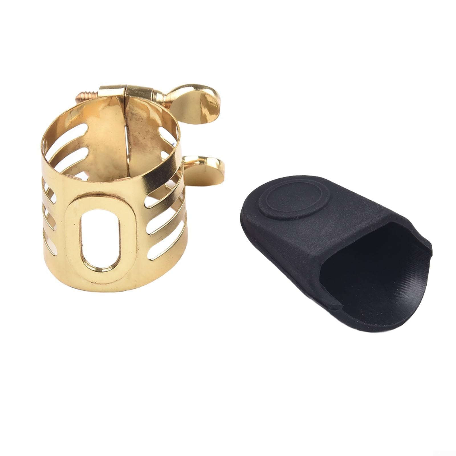 Ligature haute performance pour saxophone et clarinette Support de anche en métal sécurisé et fiable (ALTO SAX), ALTO SAX