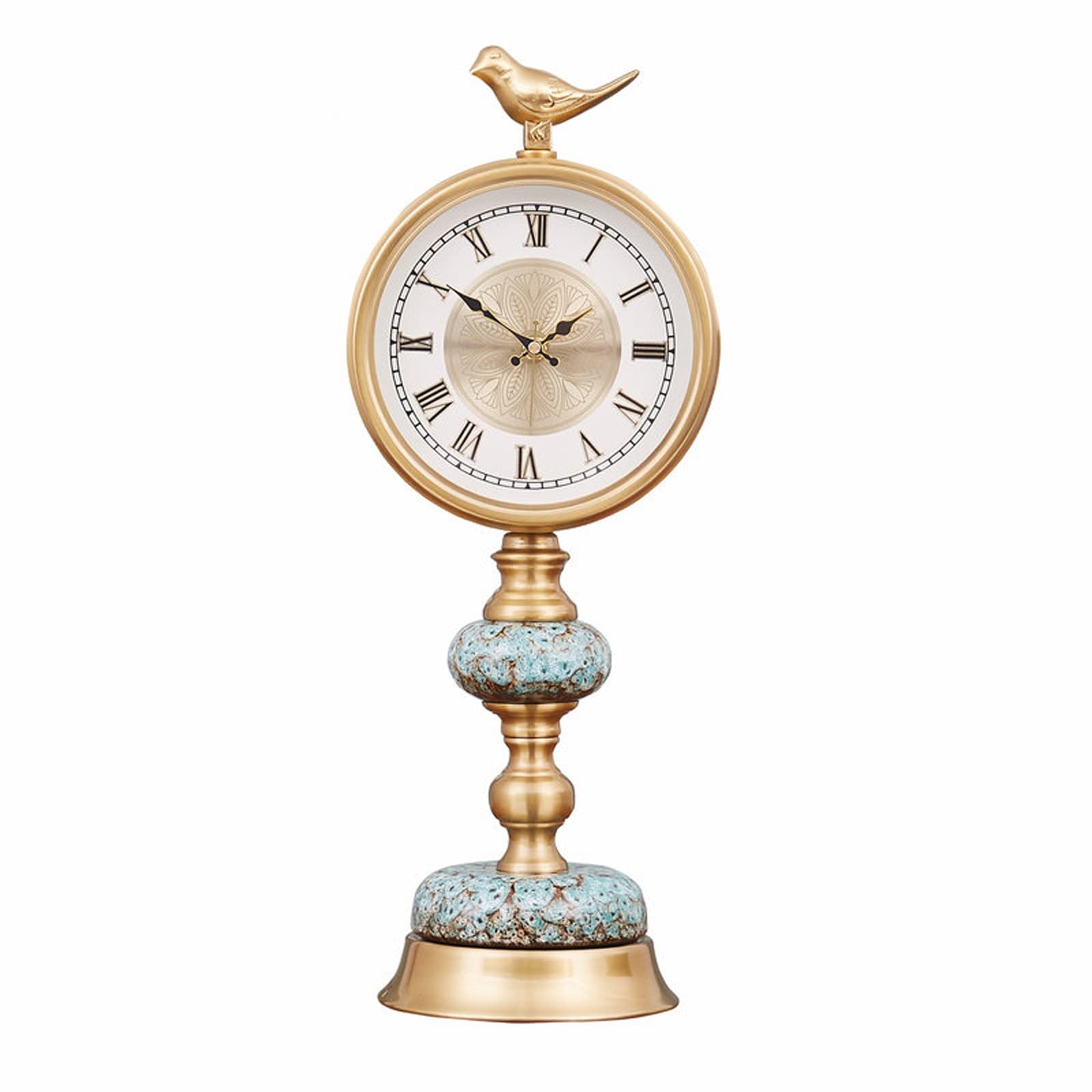 Reloj de mesa retro con diseño de lujo chino para salón moderno