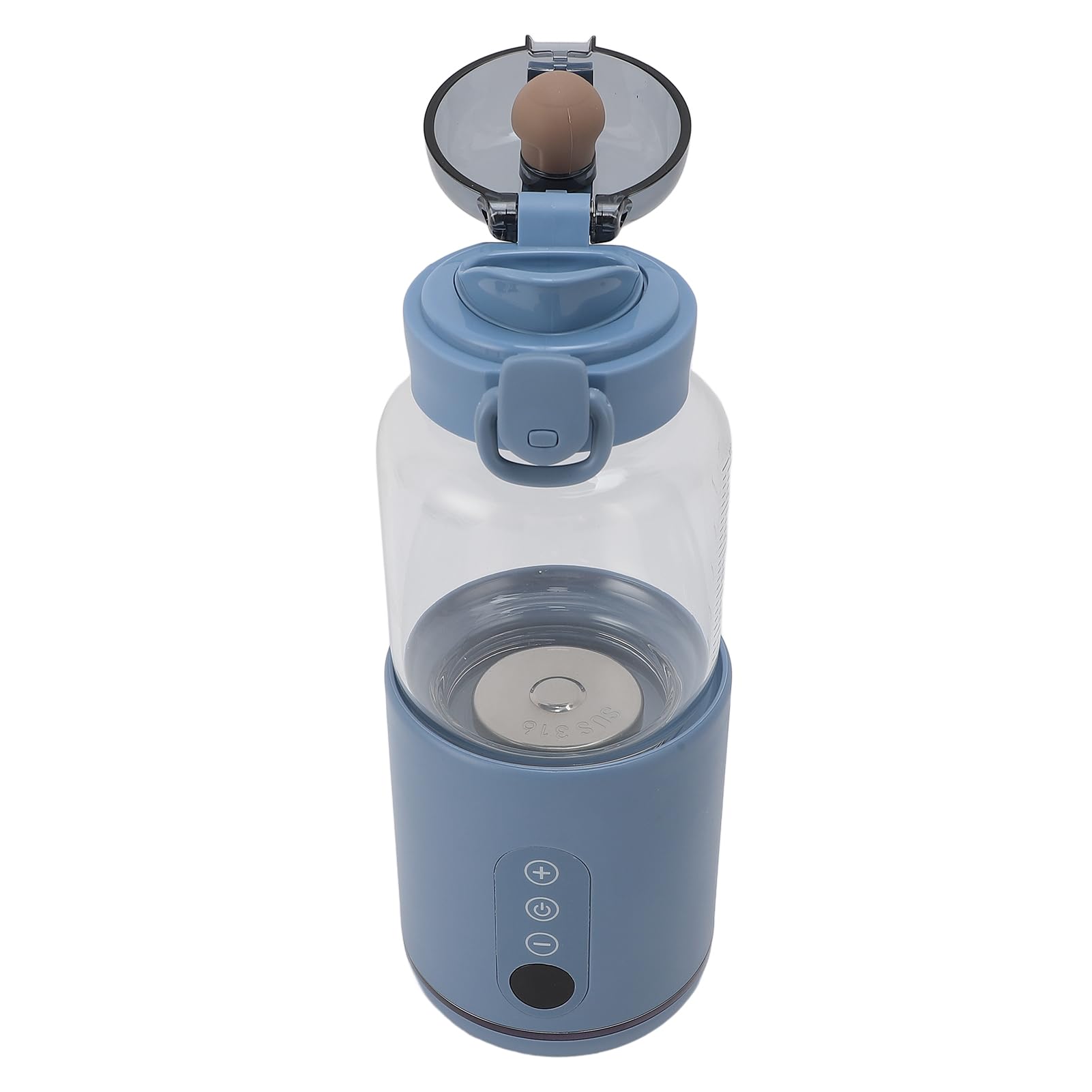 Jiawu Calentador de Biberones, Capacidad de 300 Ml, Batería de 5000 MAh, Calentador de Biberones Portátil Inalámbrico para Viajes, de para Leche Materna con Temperatura Ajustable, Mantiene Caliente