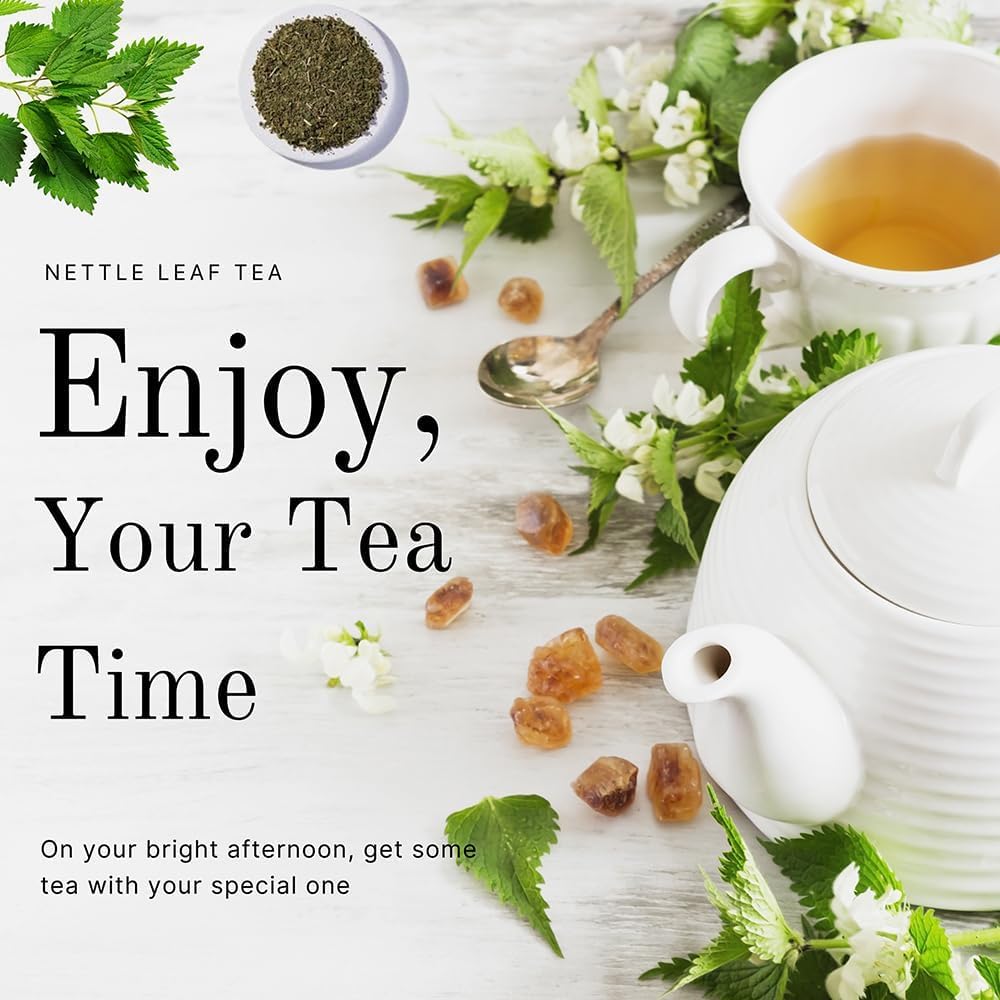Nettle Leaf Tea 100 g | Loose Cut & Sifted for Fresh Herbal Infusions | Dried Urtica dioica Leaf cut for Herbal Tea By Hebhac Herbals - Image 3