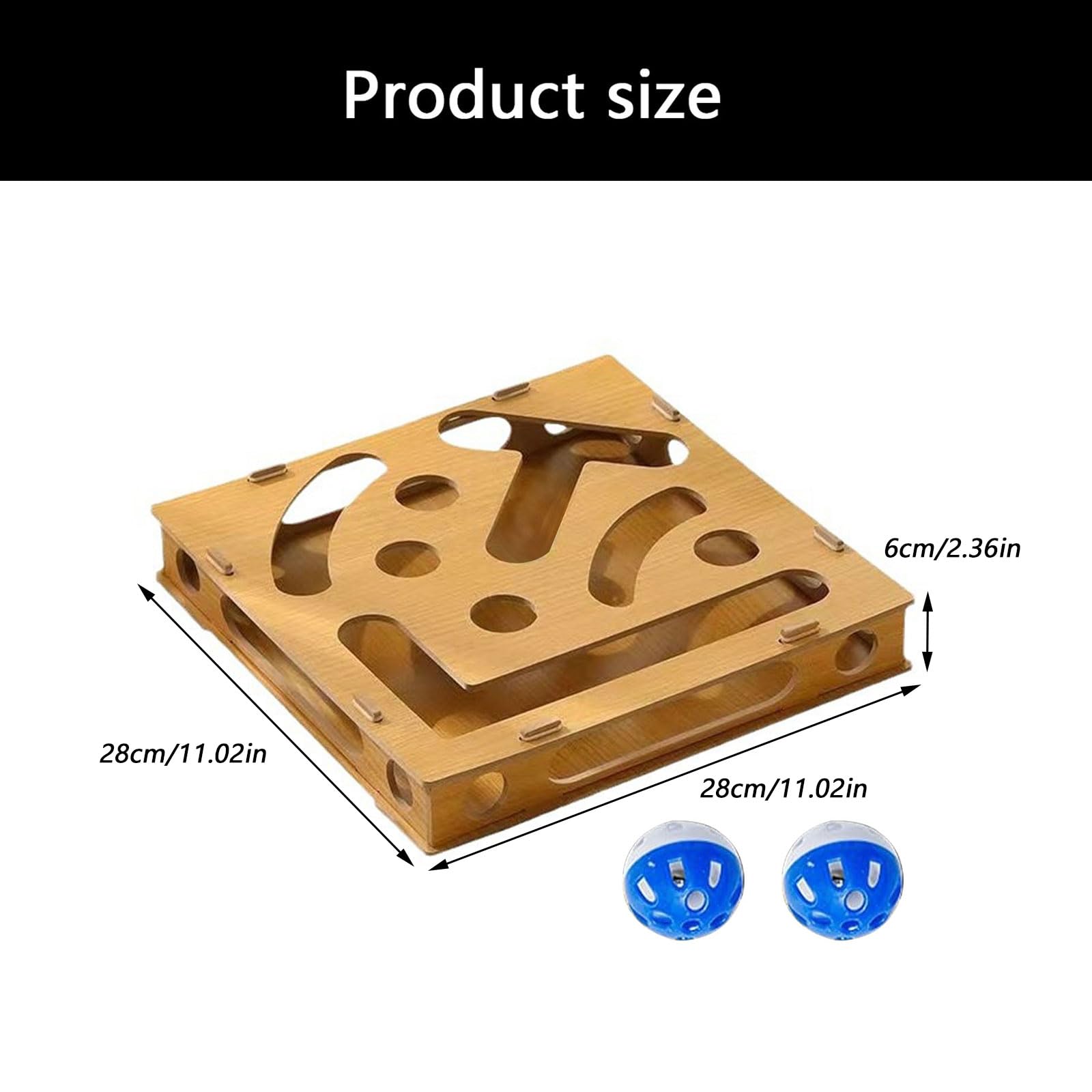 Interaktives Holzpuzzles Katzenspielzeug für Indoor-Kätzchen, stimulierende natürliche Katzen, Anreicherungsspielzeug, Haltbarkeit, Holzspielzeug für Haustiere