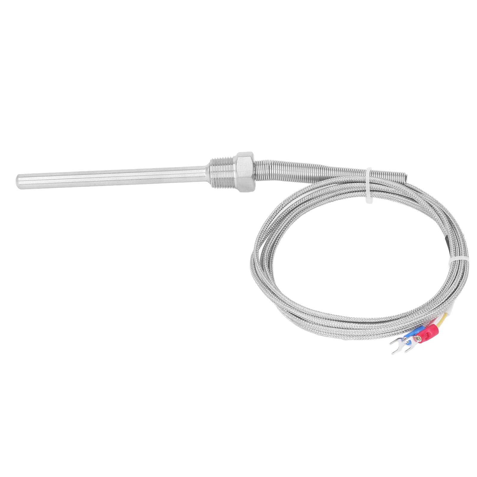 Thermocouple K Type 0?400? 3/8 NPT 8x100mm Stainless Steel Temperature Sensor Probe (2M)