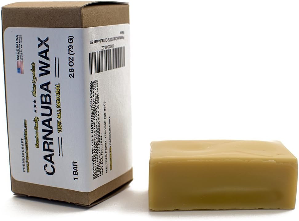 100% Carnauba Wax Bar - 3.1" x 1.8" x 1.2"