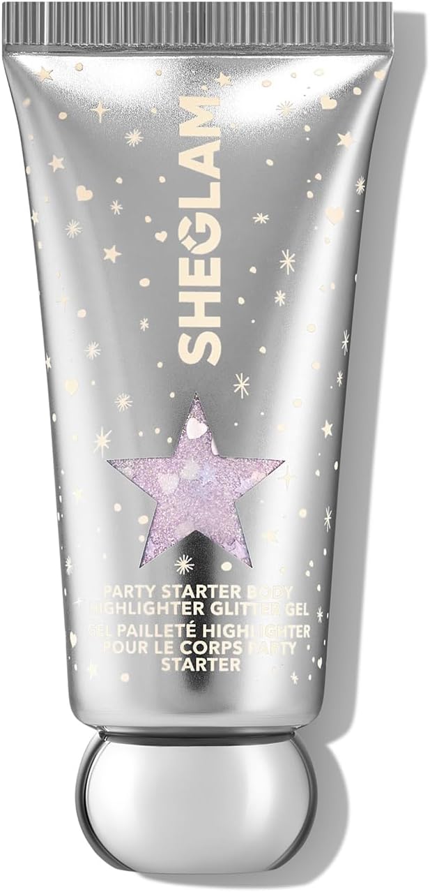 SHEGLAM Party Starter Body Highlighter Glitter Gel Quick-Drying and Non-Sticky Glitter Spray Liquid Highlighter for Face, Hair, Body - Social Butterfly