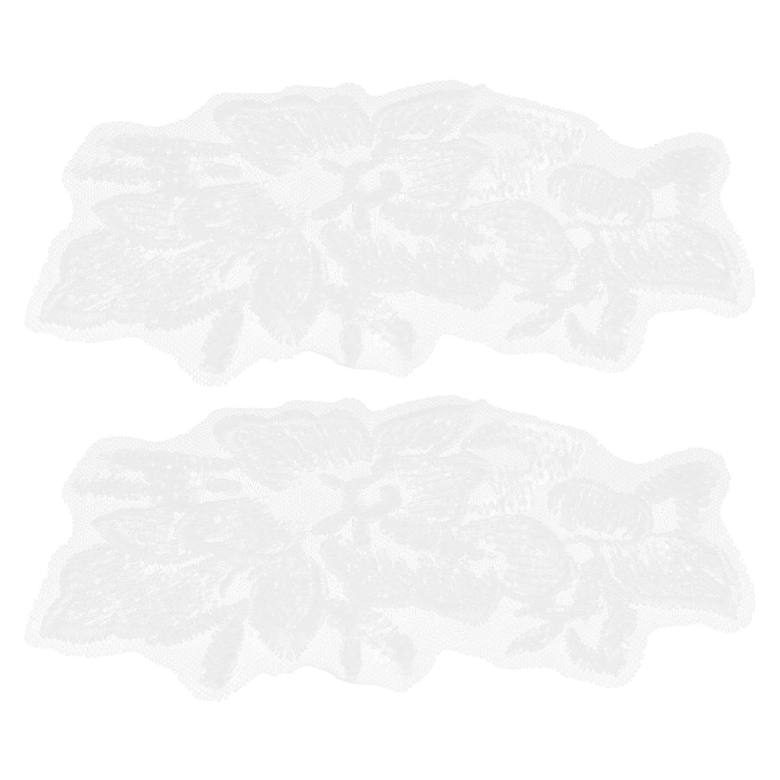 Apliques para ropa, Parches bordados de tela con flores, 1 par parches en forma flor