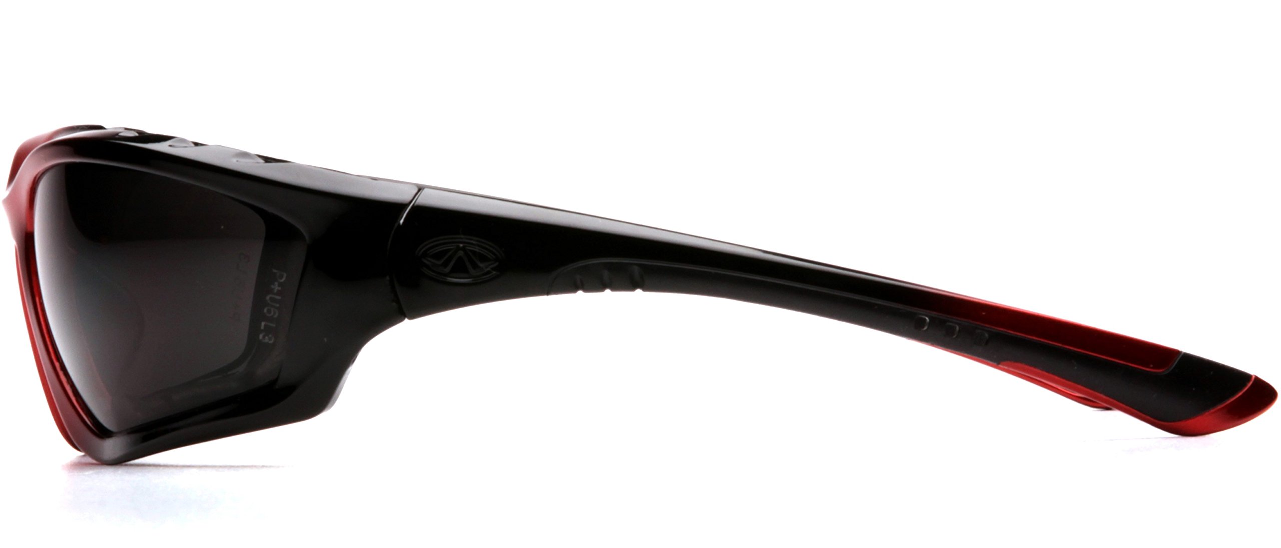 (12 Pair) Pyramex Accurist Glasses Black/Red Padded Frame/Gray Anti-Fog Lens (SBR8720DTP)