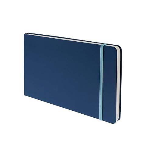 Miniatura 7 de Creative Mark Cuaderno de bocetos de campo encuadernado de cuero duro 48 páginas - 5.5 x 5.5 con correa elástica, ideal para artistas, papeles