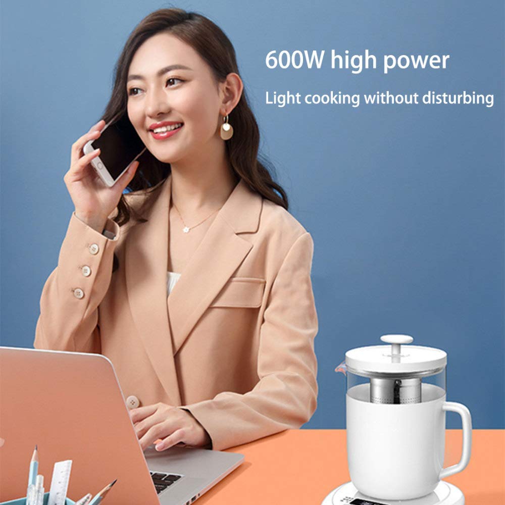 Hervidor eléctrico, Temperatura de hervidor de Acero Inoxidable Ajustable con Filtro, temperaturas preestablecidas, 0.5L, 600w, LCD