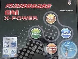 اللوحة الام مين بورد جي 41 اكس باور انتل كور ثنائي النواة سيليرون، DDR2، LGA 775