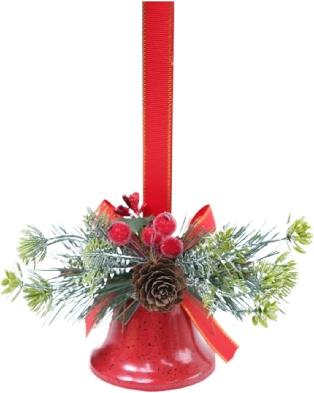 Christmas Bell Hanging Jingle Bells for Home Door Decor Crafts Chimes Christmas Decor Bells Christmas Craft Bells Christmas Tree Ornament(Red)