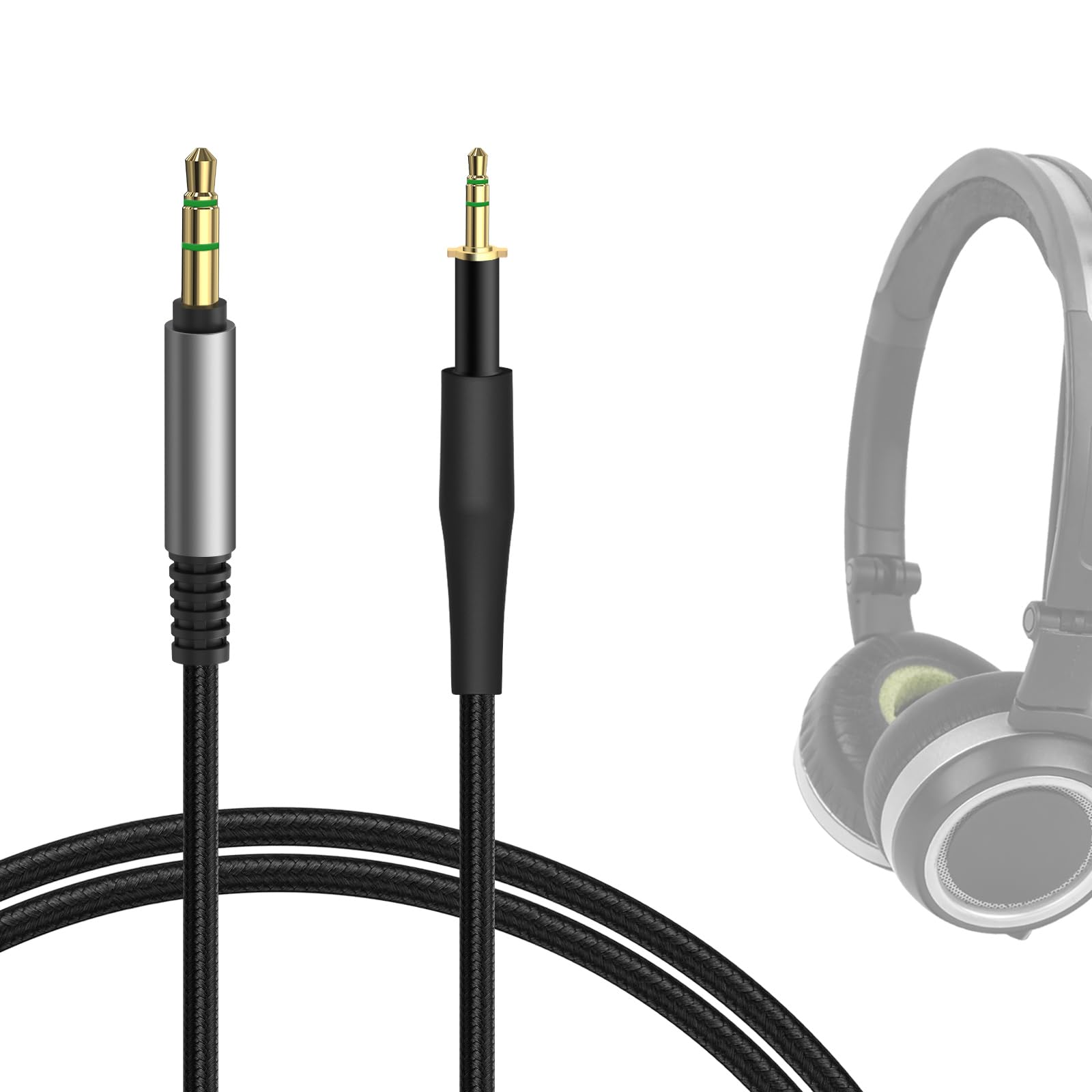GEEKRIA Nylon Braided Audio Cable Compatible with AKG K430, K450, K451, K452, Q460, JBL Tune770NC, J88, J55 JBL J55, J55a, J55i, J88, J88a Cable, 2.5mm Replacement Stereo Cord (4 ft / 1.2m)