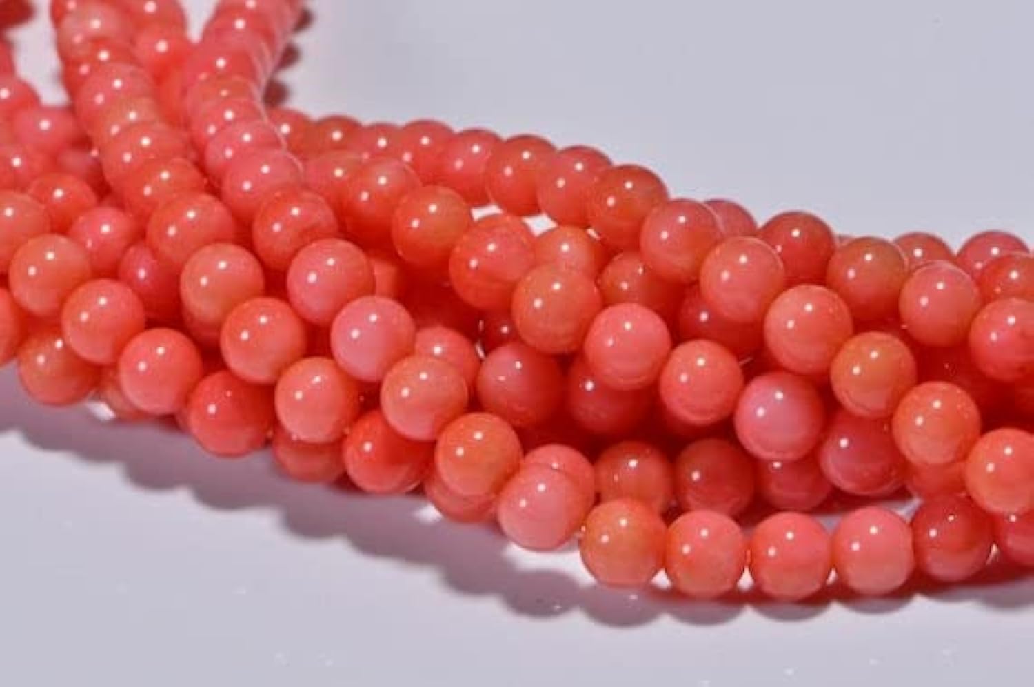 Perles de corail gemme naturelle de 8mm de qualité supérieure pour joaillerie artisanale