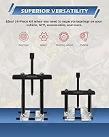 Vista 4 de DAYUAN Juego de 12 extractores separadores de rodamientos, resistente capacidad de 5 toneladas, kit de extractor de rodamientos de 2" y 3