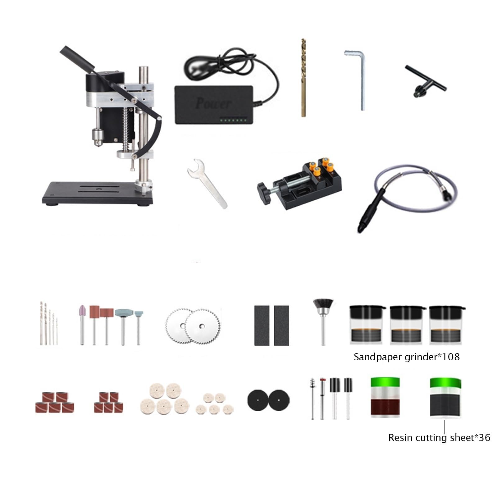 Mini Trapano a Colonna da banco di precisione da 6 Pollici for Metallo, Legno, plastica e Acrilico, for la creazione di Gioielli e Artigianato Fai-da-Te, Trapano Compatto e Versatile