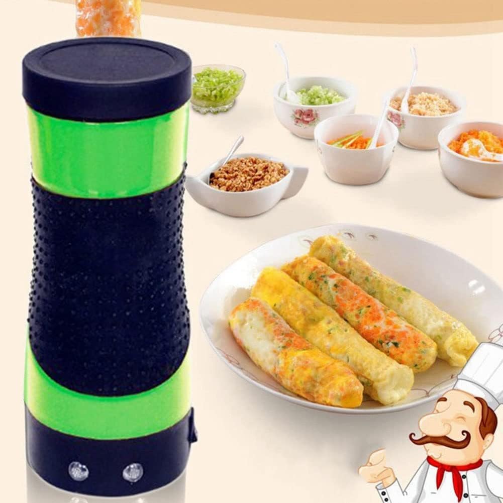 Generico Macchina elettrica per involtini Primavera, Macchina Automatica per la Colazione per Cucinare Hot Dog e Salsicce in Modo Facile e Veloce (Arancione)
