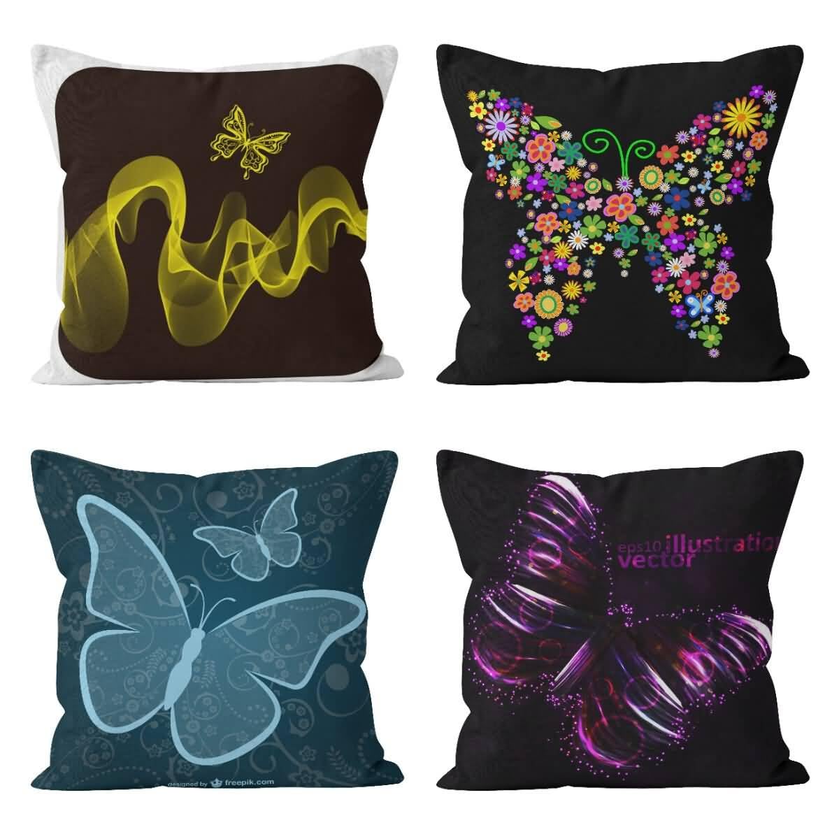 Taie d'oreiller personnalisée papillon pour décorer la chambre de votre garçon, lin 50x50cm