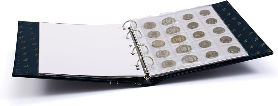 Leuchtturm 313617 coin album Numis, classic design with slipcase incl. 5 different pockets, blue