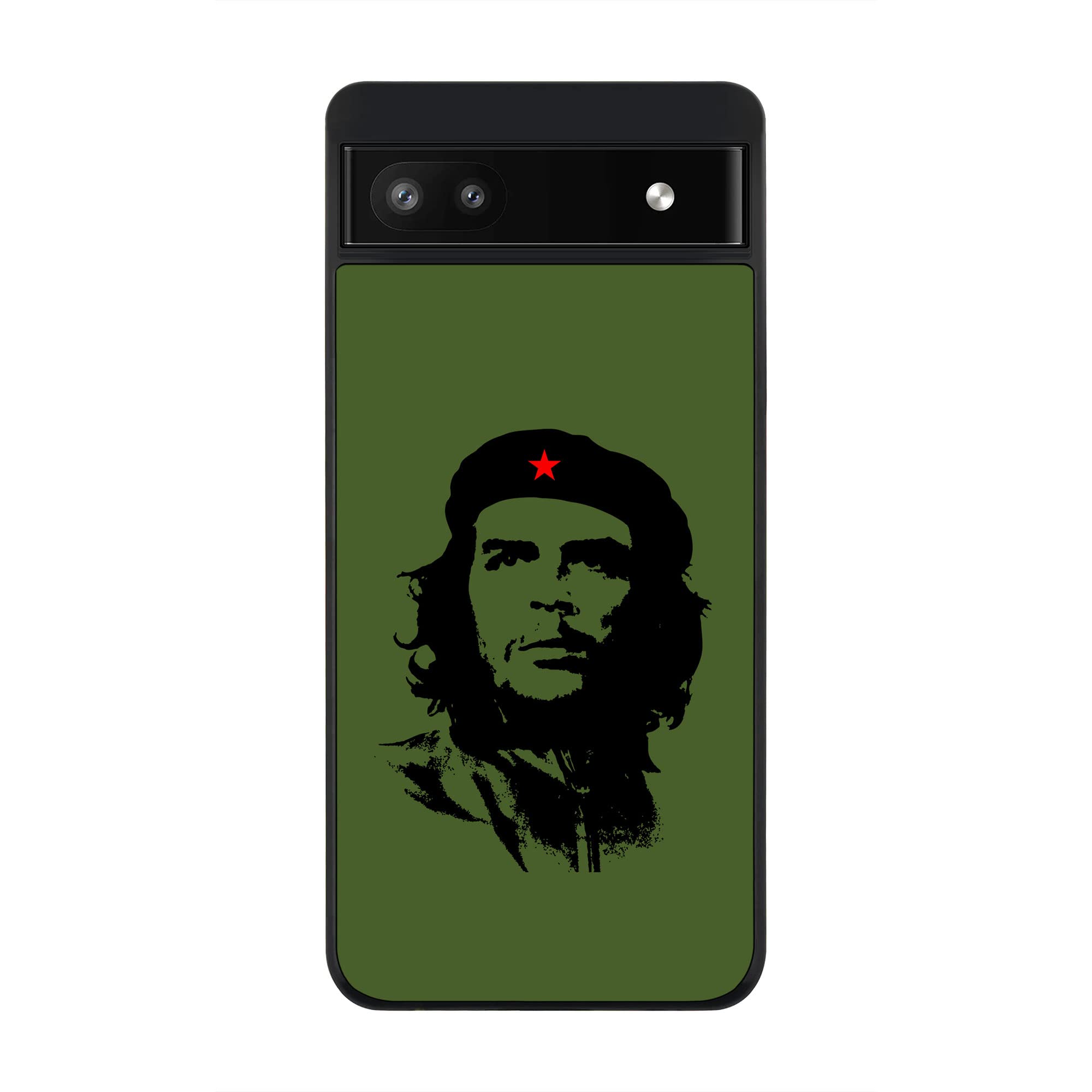 Stylizedd Rugged Black edge case for Google Pixel 6a, Slim fit Soft Case Flexible Rubber Edges Anti Drop TPU Gel Thin Cover - Che Guevara