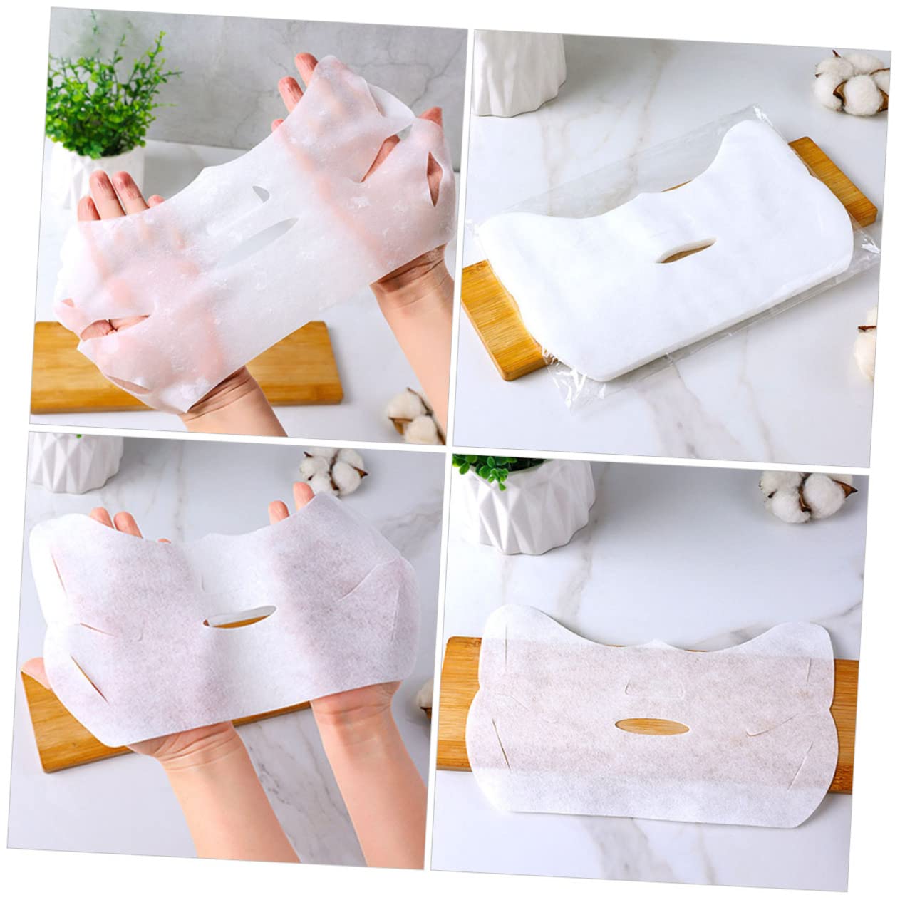Angoily 50pezzi Maschere Facciali Pre-cut Per Della Maschere Elastiche Per Mezza Faccia Per Trattamenti Di Bellezza e Idratazione Profonda