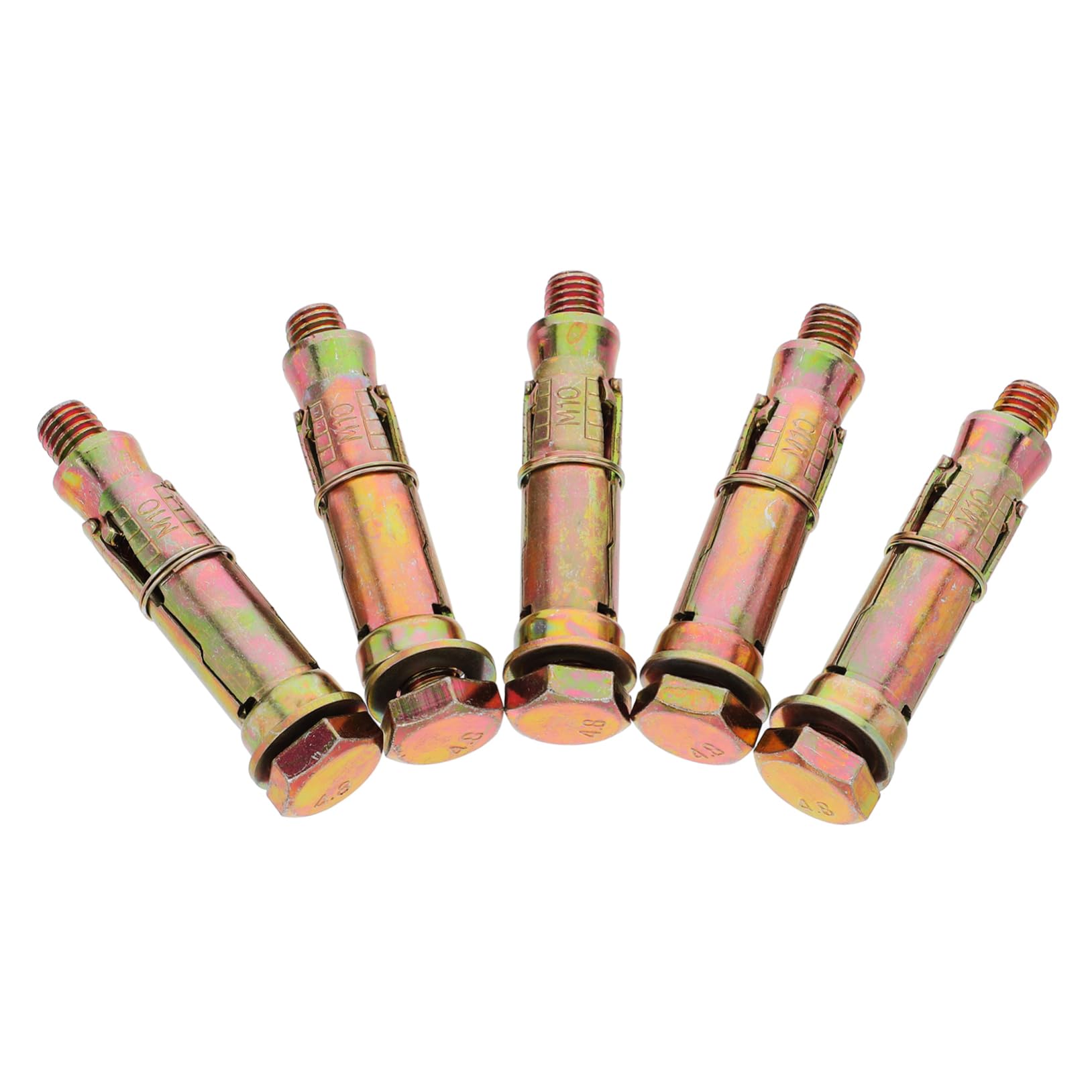 ARTIBETTER 5pcs Drywall Expansion Screws M10x70 Gecko Expansion Bolt Zinc Plated Wall Fasteners Binding Screws Masonry Anchors