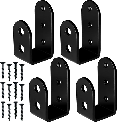 CABASAA Soportes de barricada de puerta de 2 x 4 pulgadas, soporte de seguridad de barra abierta resistente, tapón para tablas, madera, emisión y