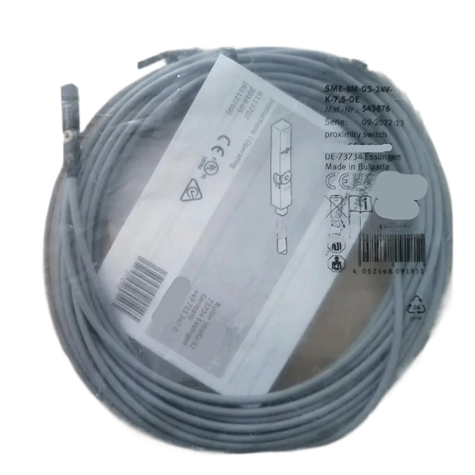 SME-8M-DS-24V-K-2.5-OE interrupteur magnétique 543862 543863 capteur de vérin