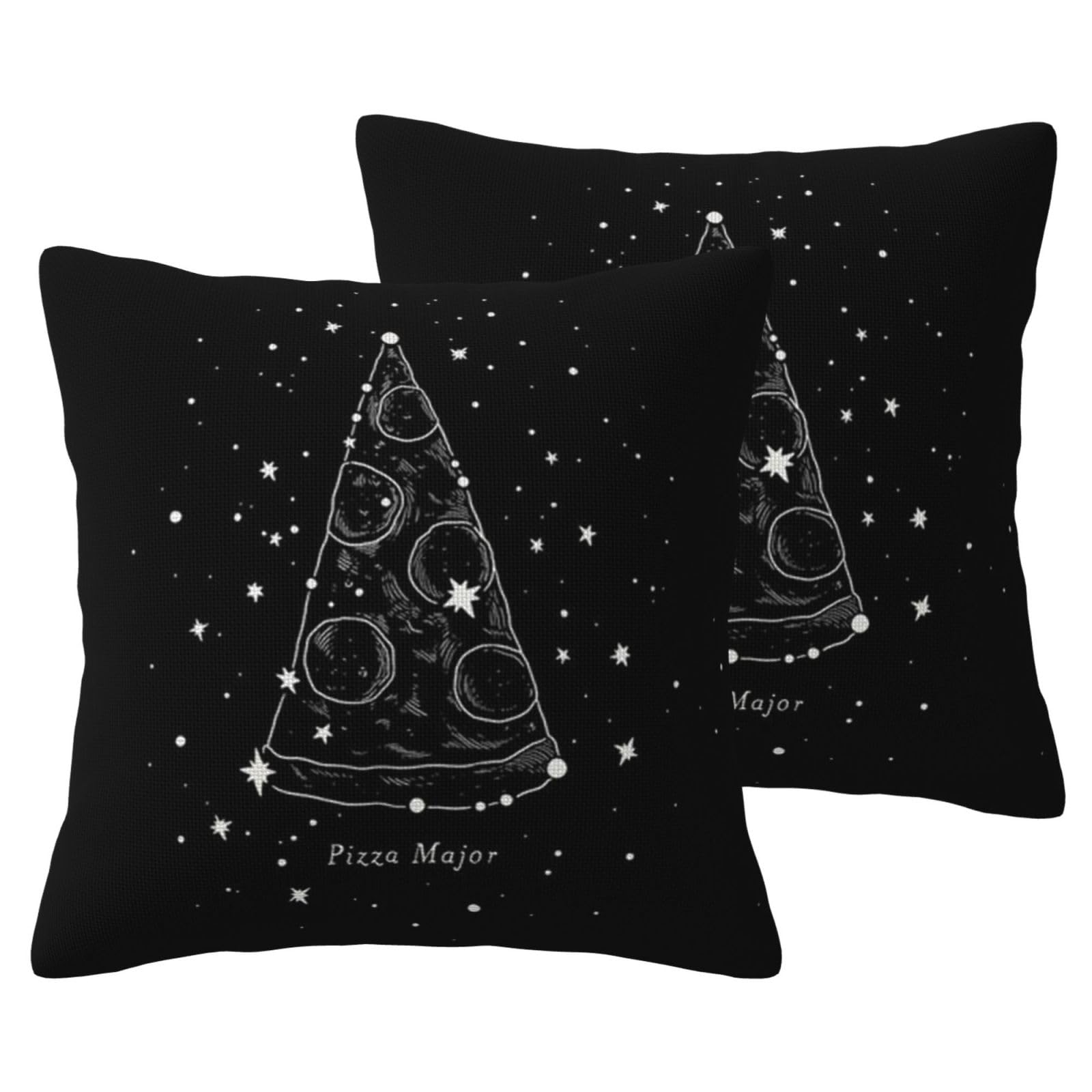 Housse de coussin pizza constellation imitation lin pour relooker un canapé uni facilement