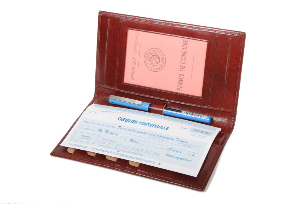 Katana Compagnon/Porte-chéquier Cuir De Vachette Collet K353008