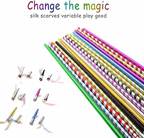 Miniatura 6 de ZQION Apareciendo bastón mini mágico (70CM) varita mágica bastón trucos etapa ilusiones magia palo magos accesorios, 5 unidsset