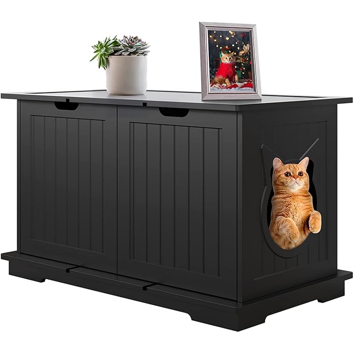 Buy Lovinouse Upgraded Cat Litter Box Enclosure, Cat Washroom Storage Bench, Hidden Cat Litter