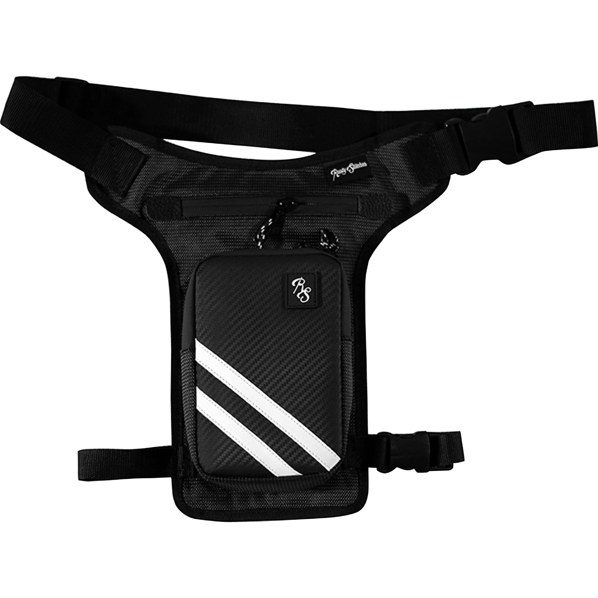 Rusty Stitches Gordon Leg Bag (Black/White, One Size)