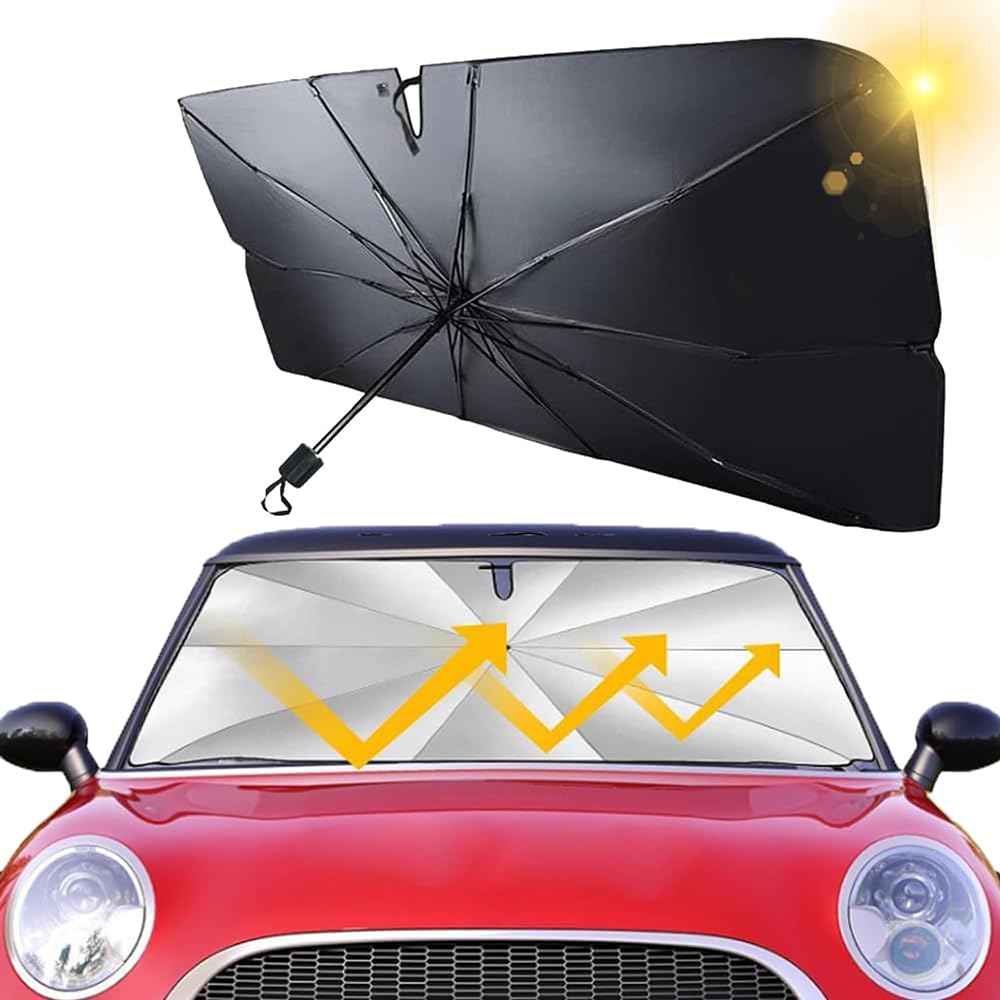 SHAOHAO Compatible avec Mini Cooper F55/F56/F57 2015-2025 Pare- Soleil pour Auto Protection UV et Contre la Chaleur pour Voiture Pare-Brise Accessoires Mini Cooper F55