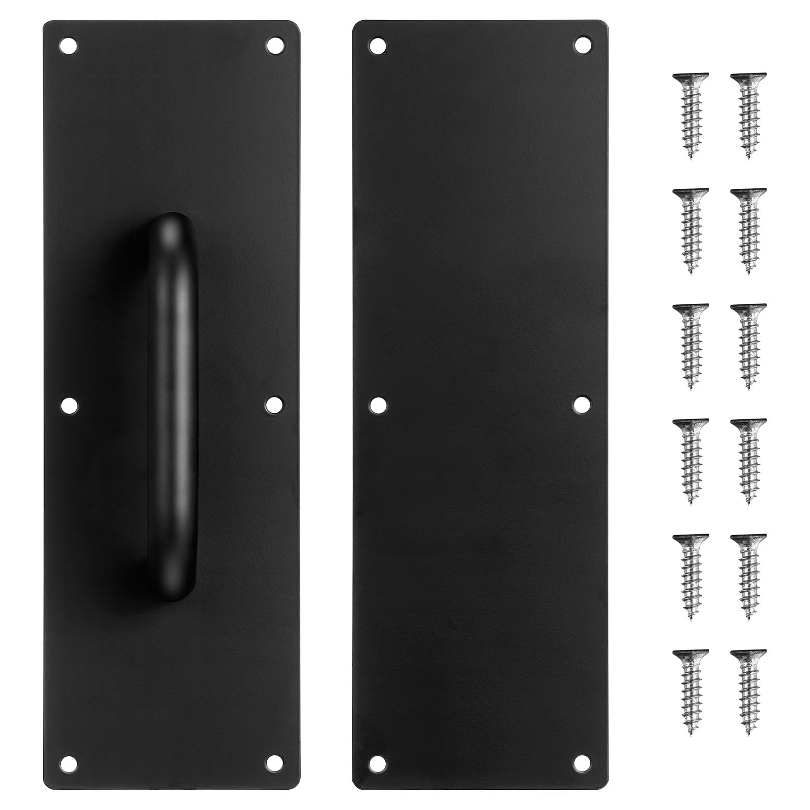 Zerodeko PoignéE De Porte Commerciale En Acier Inoxydable 304 Avec Plaque Large Pour Portes Coulissantes Et Bois PoignéE De Traction IntéRieure Avec Vis Pour Usage Industriel