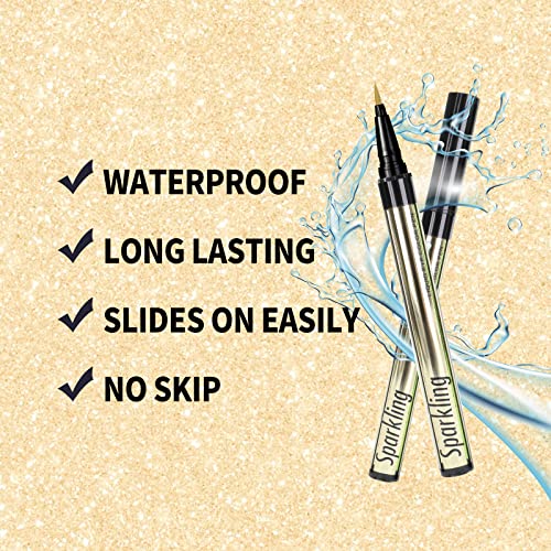 Delineador líquido resistente al agua tono Light gold miniatura 3