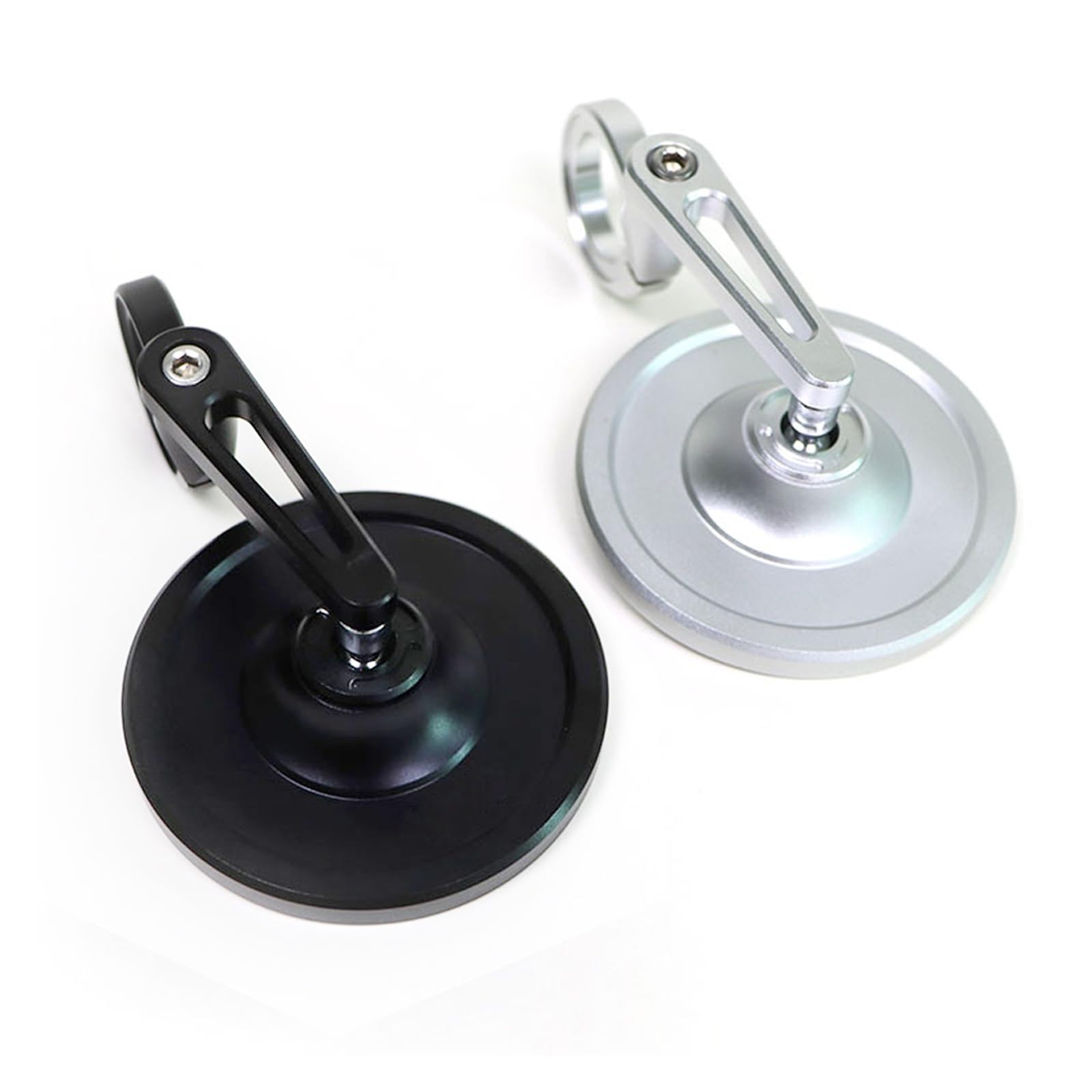 Retrovisores Moto Manillar Espejos Retrovisores Motocicleta CNC Cristal Espejo Lateral Con Extremo Barra Para Ducati Motocicleta Retrovisores (Color : Negro)