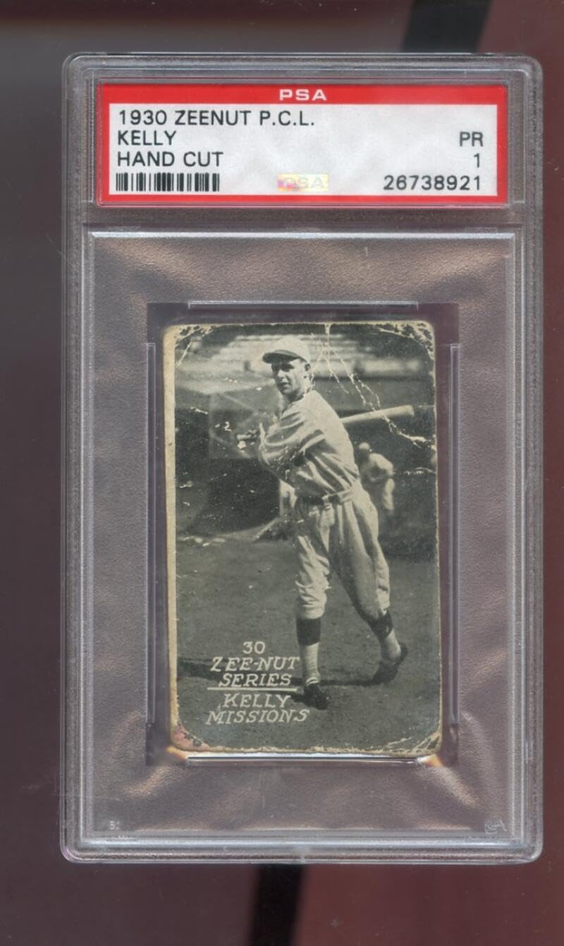 1930 Zeenut Zeenuts Ernie Kelly PSA 1 Graded Baseball Card Pacific Coast League PCL P.C.L. Mission Reds Missions