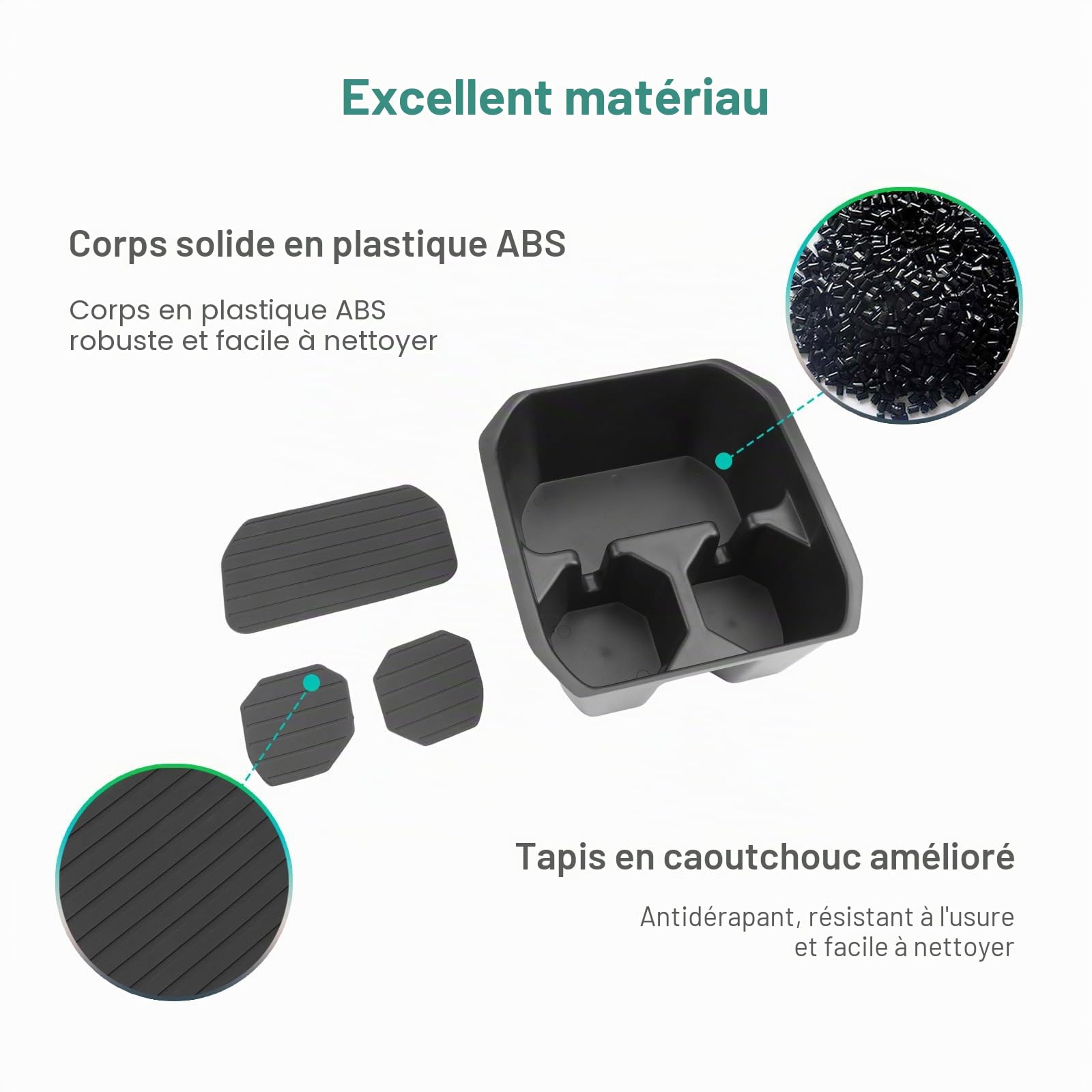 [Facelift 2025] GAFAT Nouveau Dacia Spring Electric EV 2025 2026 Boîte de Rangement Centrale, Dacia Spring 2025 Organiseur Inférieur de Console Centrale, avec 2 Porte-Gobelet, Dacia Spring Accessoires